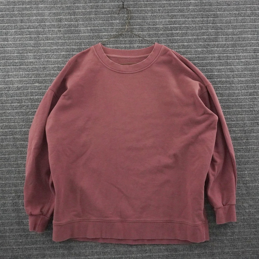 Lululemon Oversized Crewneck Sweatshirt Womens XL Pink Pullover French Terry